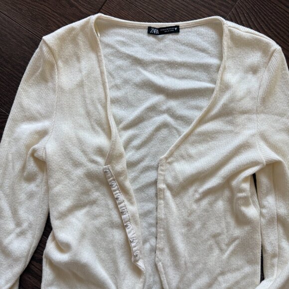 Zara White Knit Sweater - Picture 3 of 4